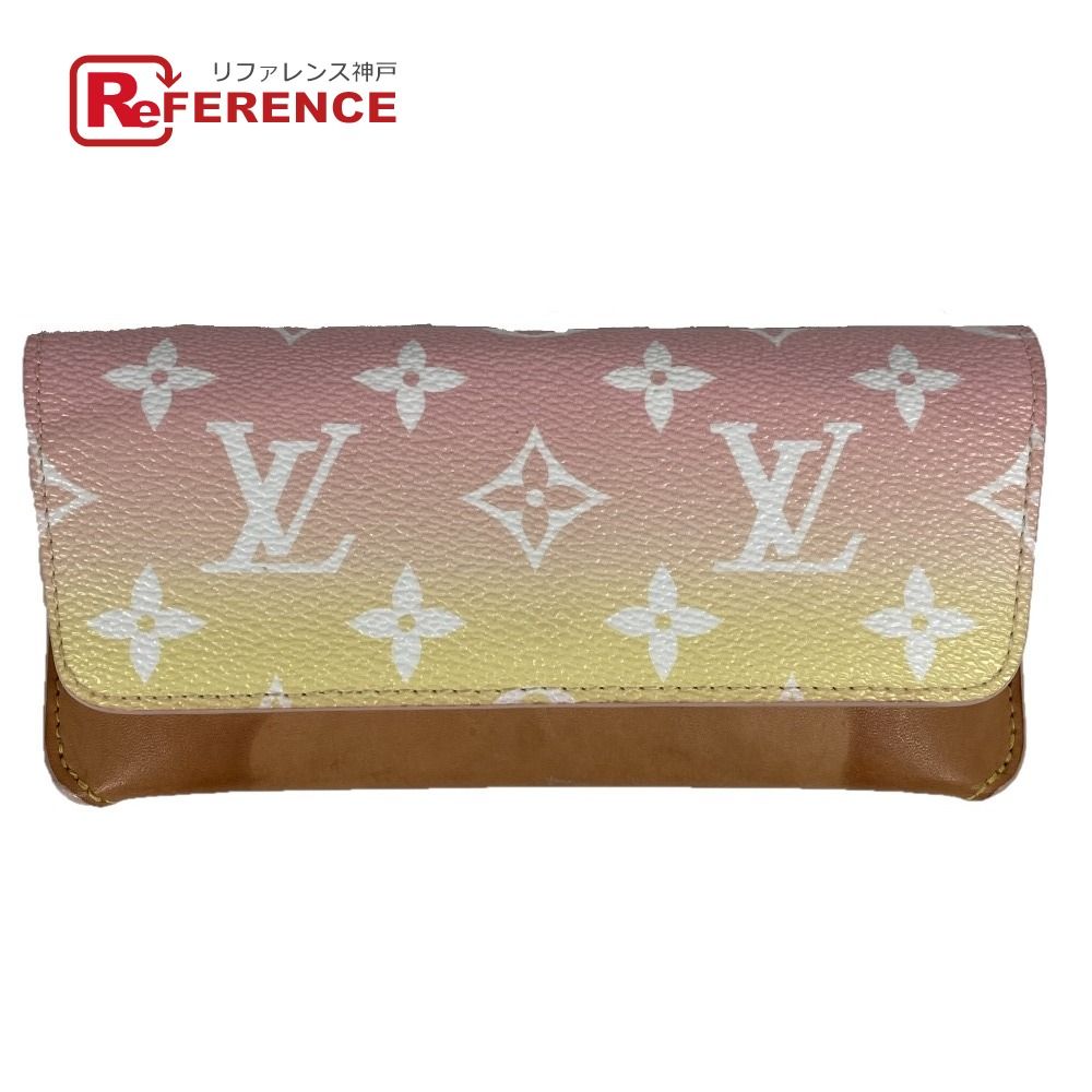 LOUIS VUITTON ルイヴィトン メガネケース エテュイリュネット ウディ レザー ピンク
