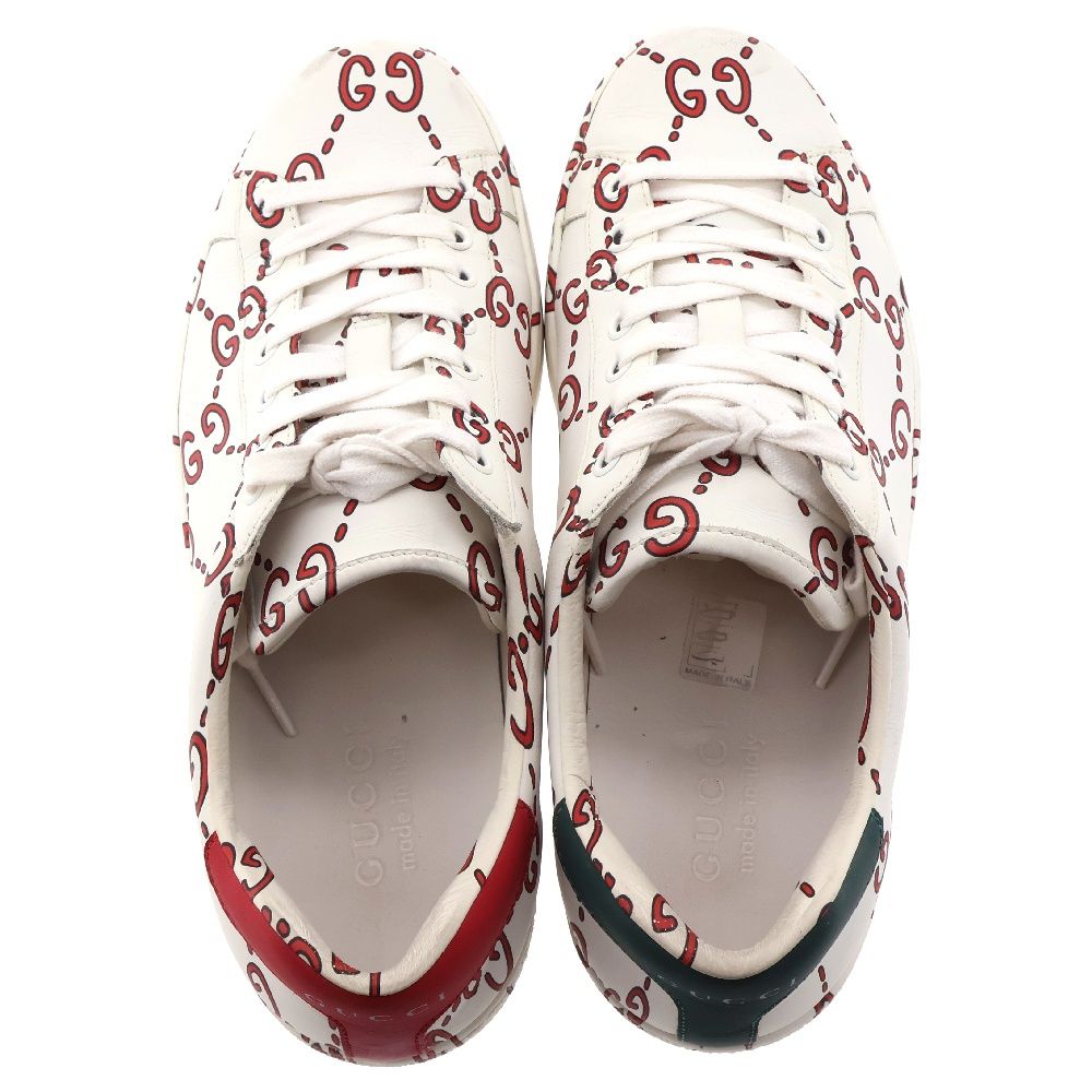 GUCCI (グッチ) GGシグネチャー レザーローカットスニーカー シューズ  