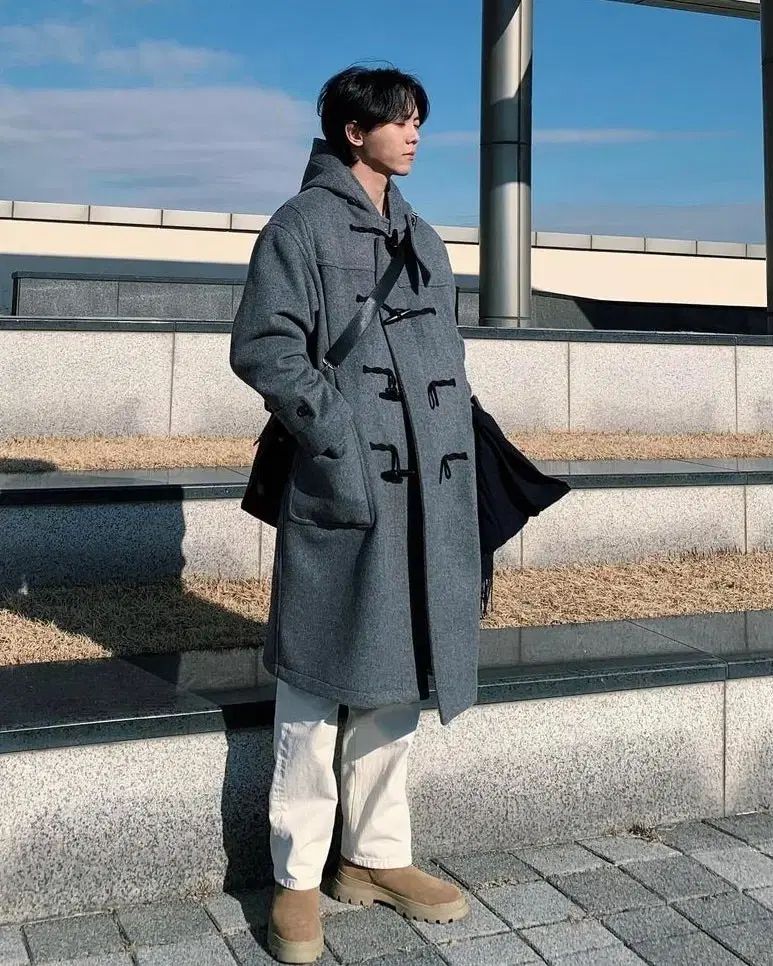 21fw LOFI ダッフルコート チャコールグレー L