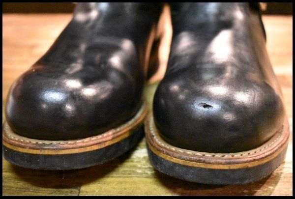 9.5 D 08年 レッドウィング 2268 エンジニア 黒 ブラッククローム スチールトゥ プルオン ブーツ redwing FJ 106
