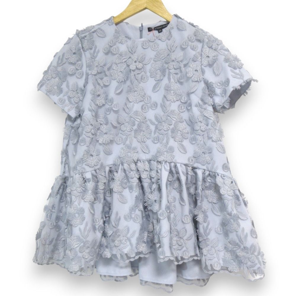 25SS TSURU By MARIKO OIKAWA ツルバイマリコオイカワ Primavera ブラウス BL-1258770 サイズ36 フレンチブルー レディース 古着