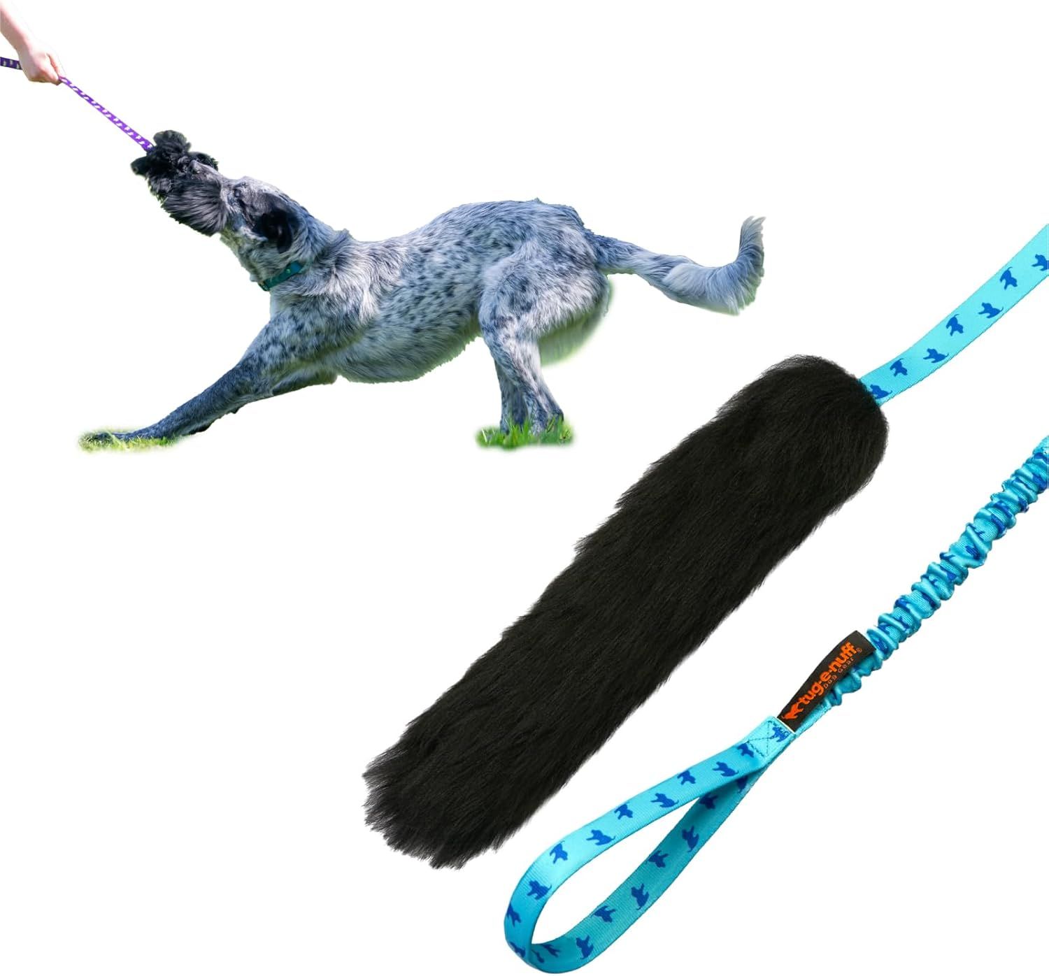 Tug-E-Nuff 犬用おもちゃ シープファー バンジーチェイサー ブルー 引っ張り玩具 9752-BP-BK