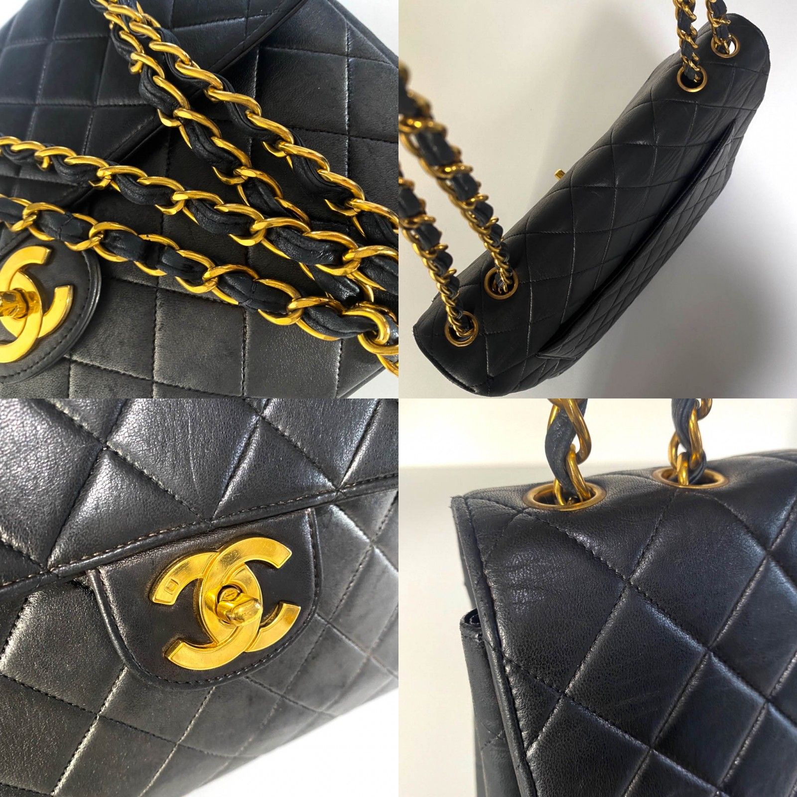 CHANEL シャネル デカマトラッセ ラムスキン シングルフラップ チェーンショルダーバッグ - メルカリ