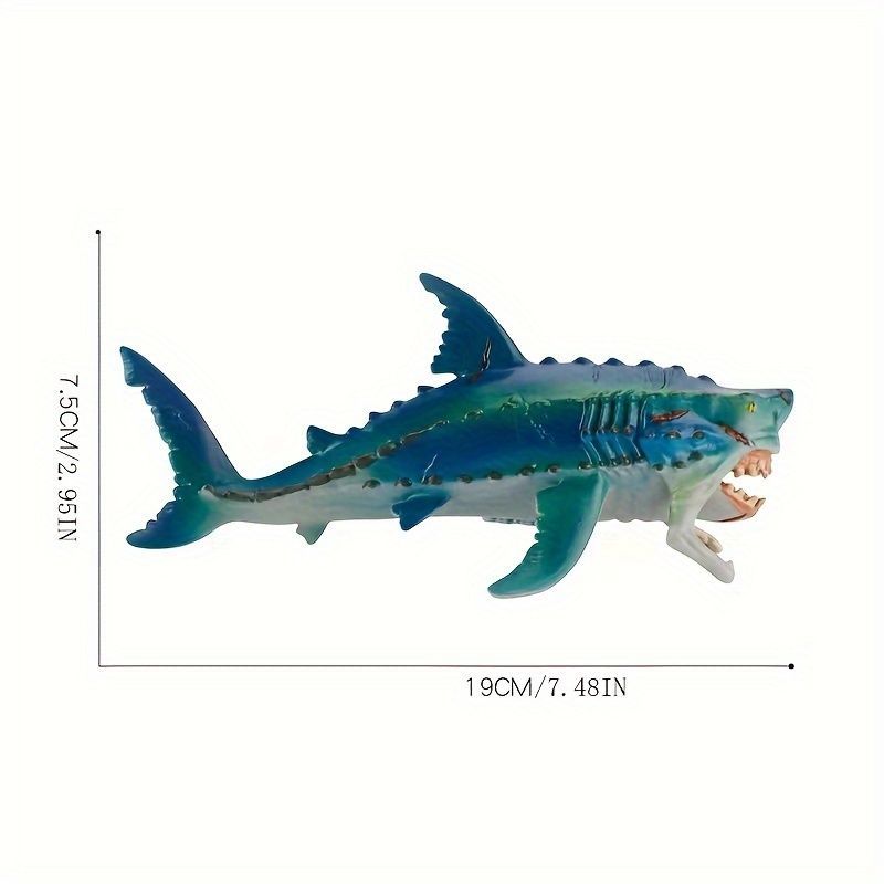 サメ 海の化け物 ミニチュア 樹脂製 19cm モンスター フィギュア