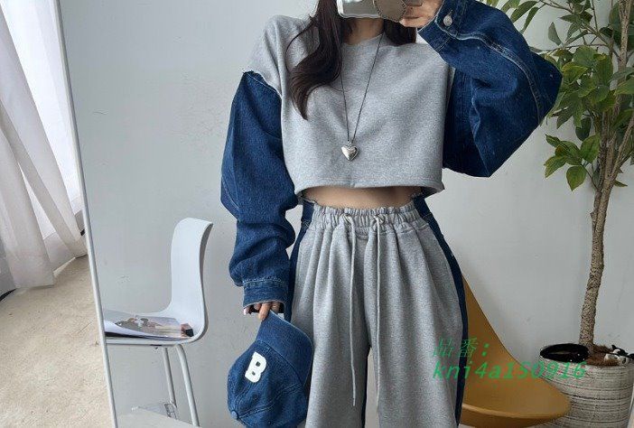 トレーナー韓国ファッ kni4a150916