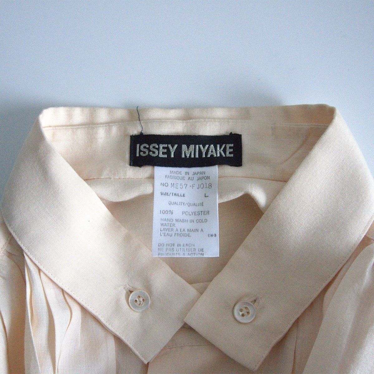 美品】ISSEY MIYAKE 【プリーツ加工 オーバーシルエット シャツ】 L  