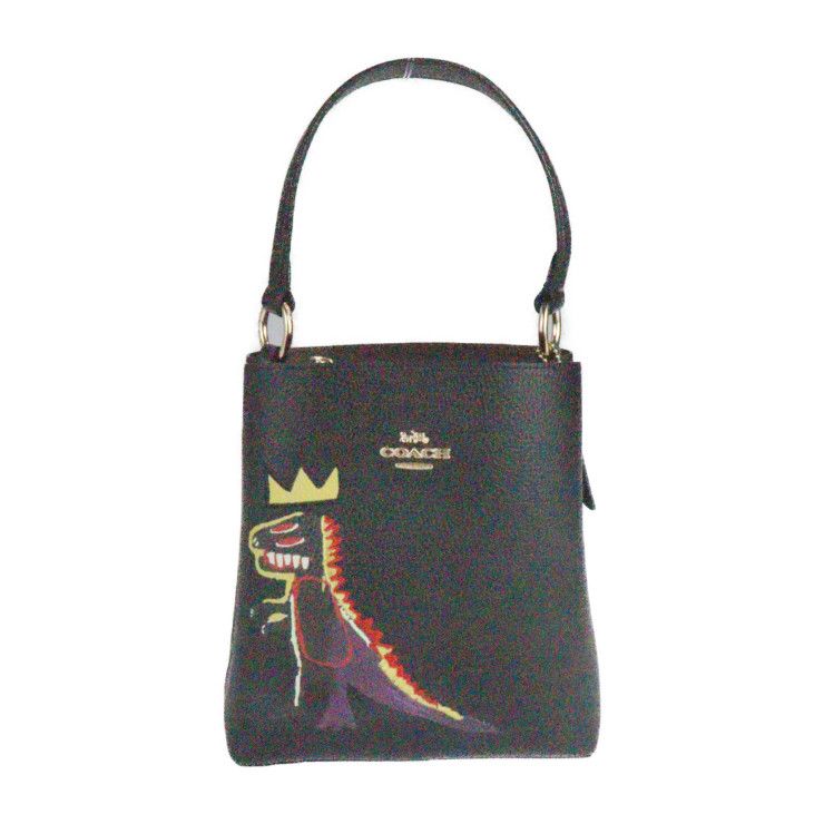 コーチ COACH バスキア コラボ ショルダーバッグ タウンバケット ブラック