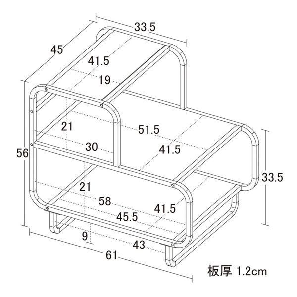 オープンラック3段