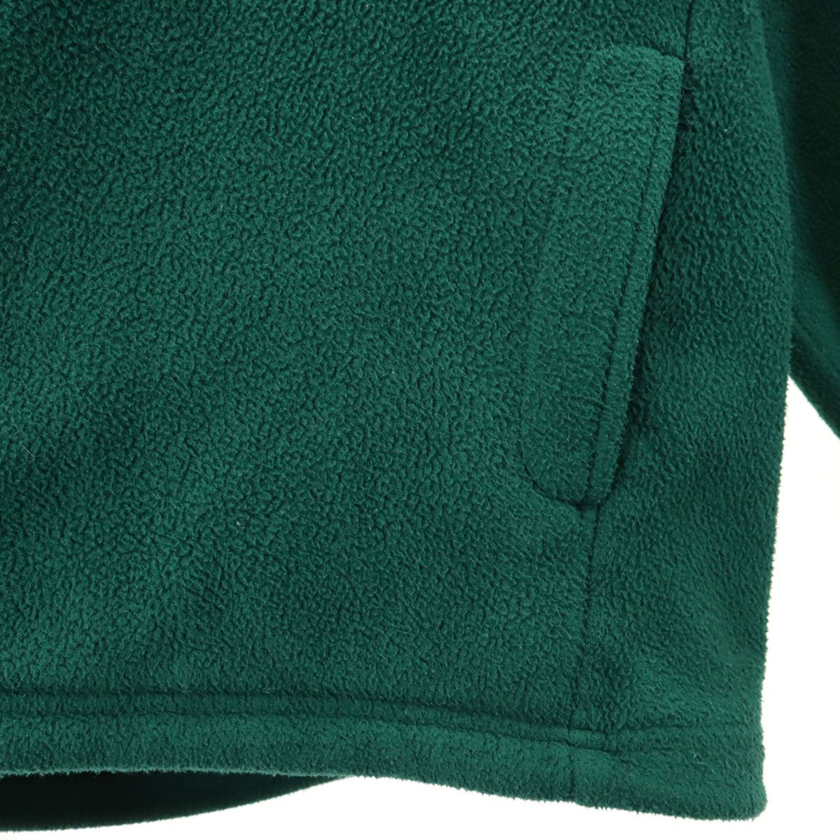 Lands' End グリーン フーディー XL LANDS' END ランズエンド 90s オールド ハーフジップ フリース