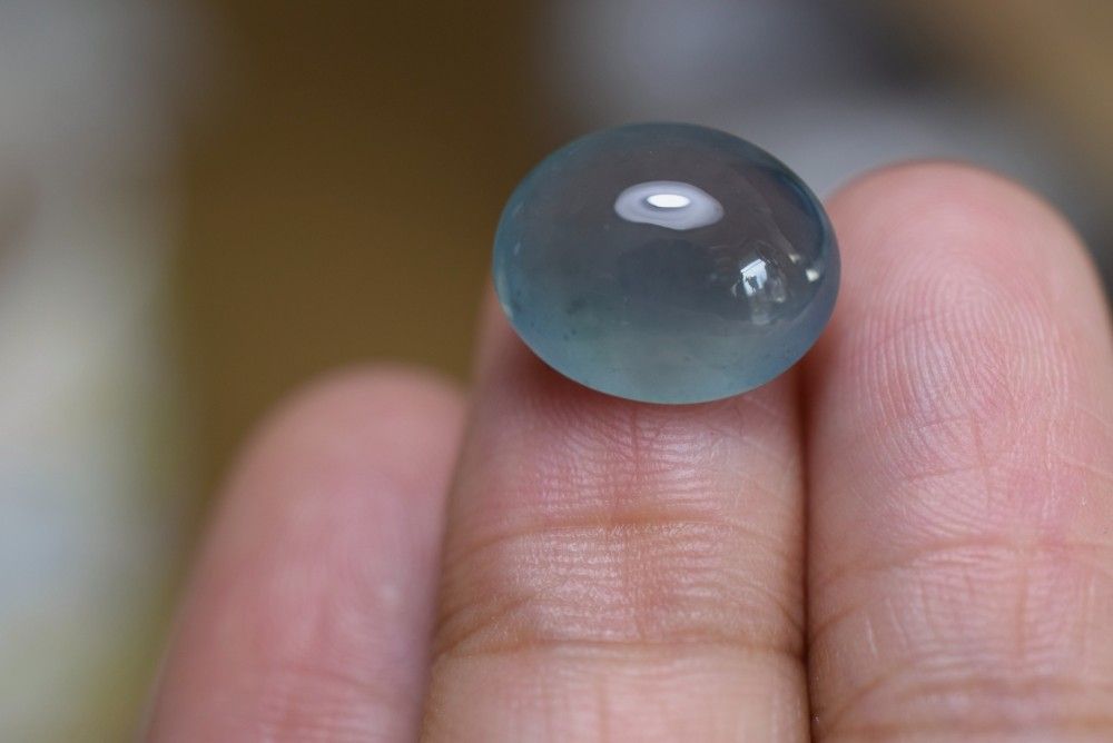 RS5-85 大粒 宝石質 氷藍緑 天然グアテマラ産 藍水 A貨 本翡翠 ルース