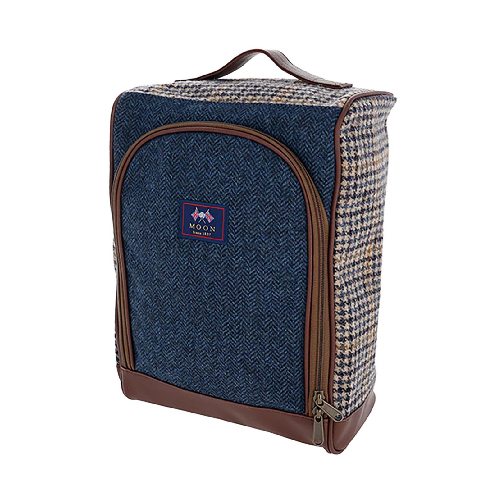 Color コバルトヘリンボーン 丸眞 シューズバッグ