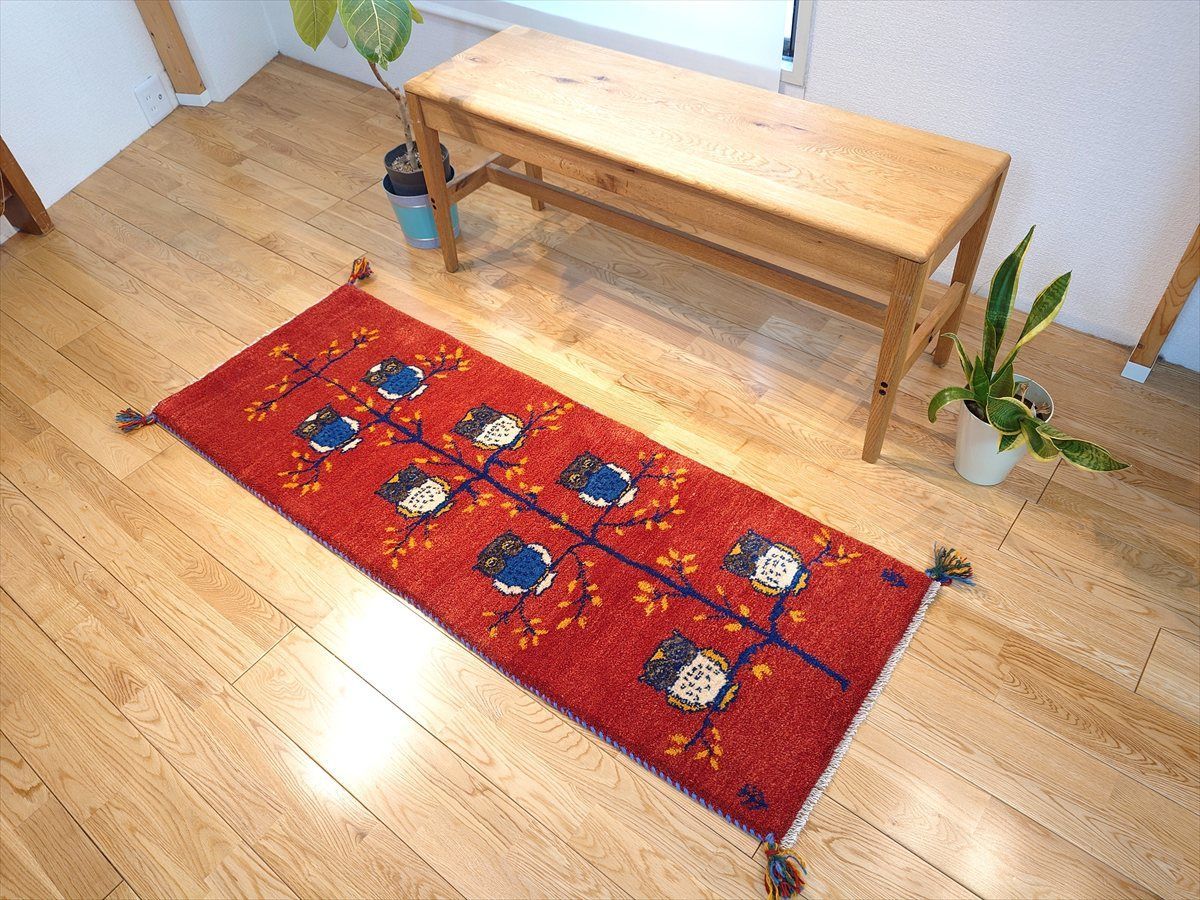 115x47cm ペルシャギャッベ ランナー (ギャベ) ペルシャ絨毯 ギャッベ ペルシャ ギャッベ ランナーサイズ 絨毯 ラグ 価格