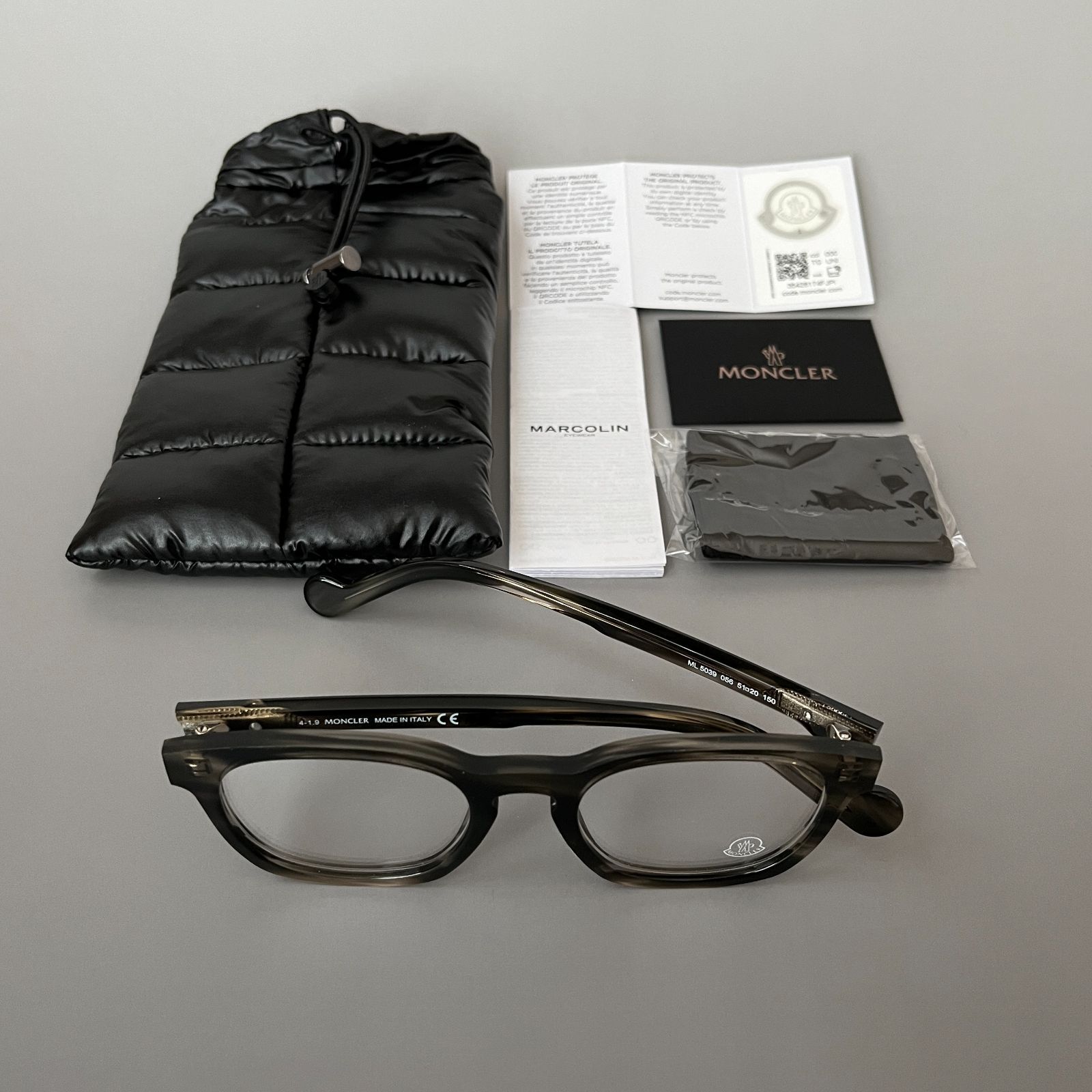 メガネ モンクレール MONCLER ウェリントン ブラウン 新品  