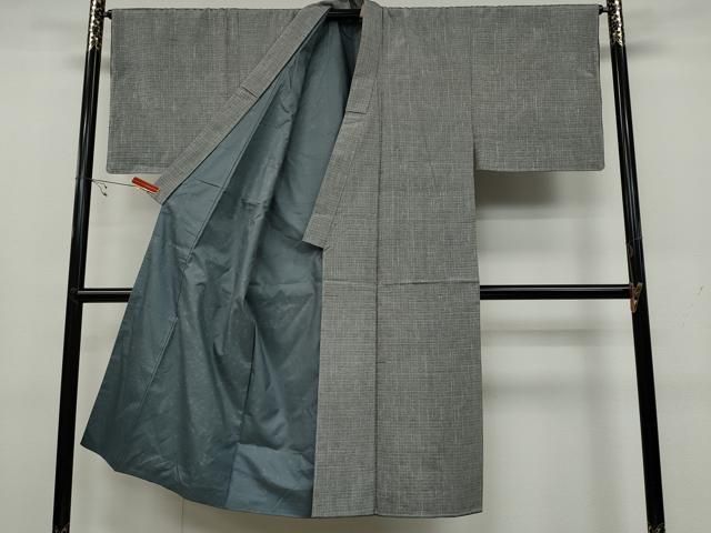 平和屋着物●男性 紬 アンサンブル 長襦袢セット 袷 霞文 正絹 CAAX4573ut