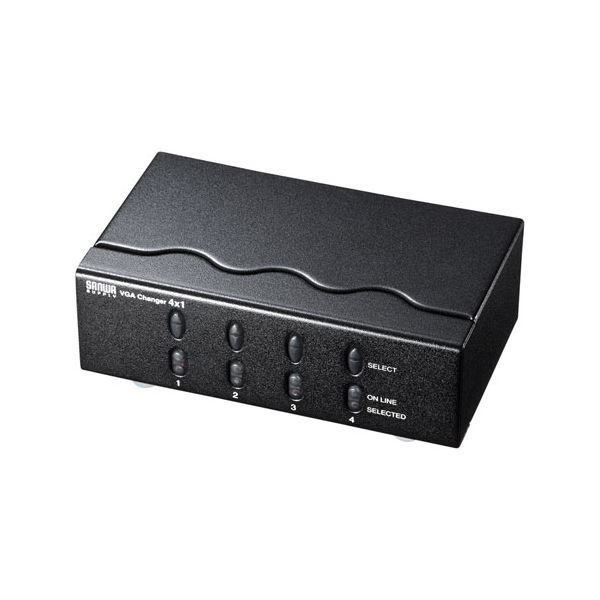 サンワサプライ ディスプレイ切替器 ミニD-sub HD 15pin用 4回路 SW-EV4N2