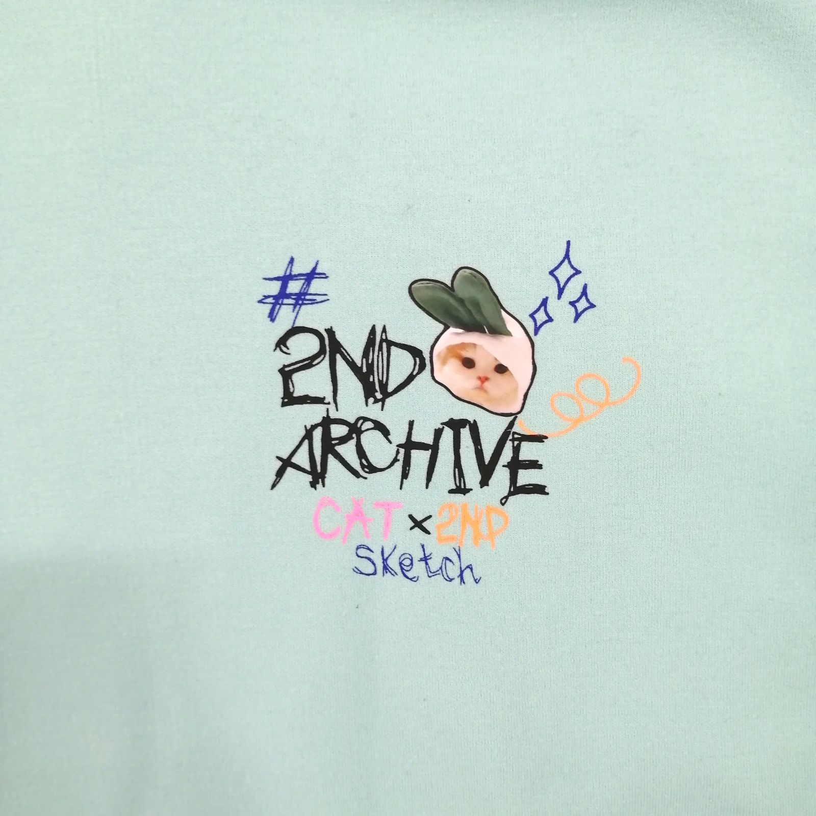 2ND ARCHIVE ネコミームパーカー】セカンドアーカイブ パーカー韓国 