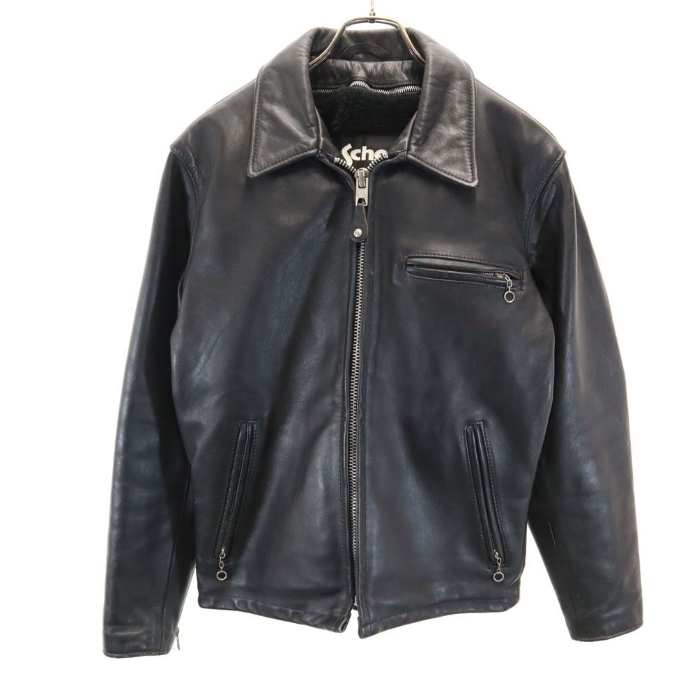 Schott ライダースジャケット 38 ショット USA製 643 レザー ライダースジャケット 38 ブラック schott