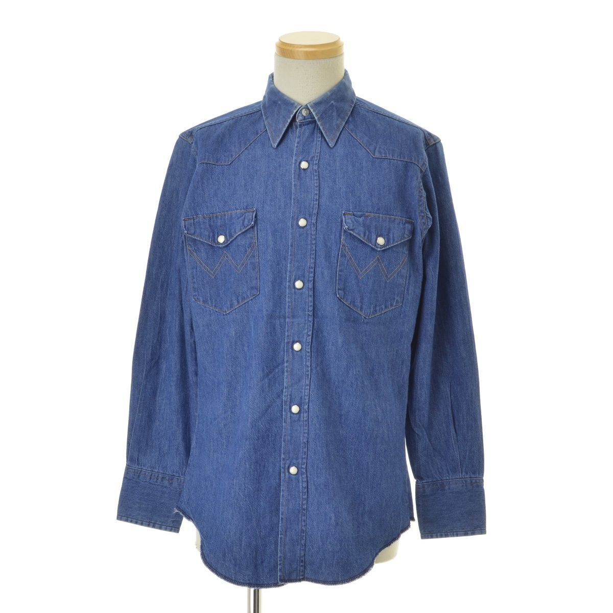 【WRANGLER】80s 70127MW デニムウエスタン長袖シャツ