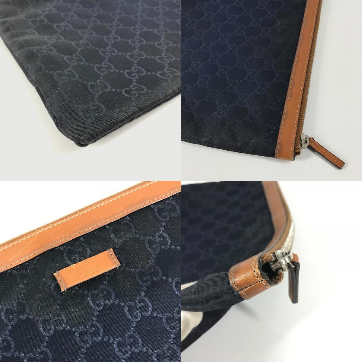 GUCCI グッチ クラッチバッグ GG ロゴ 286209 レザー/ナイロン  