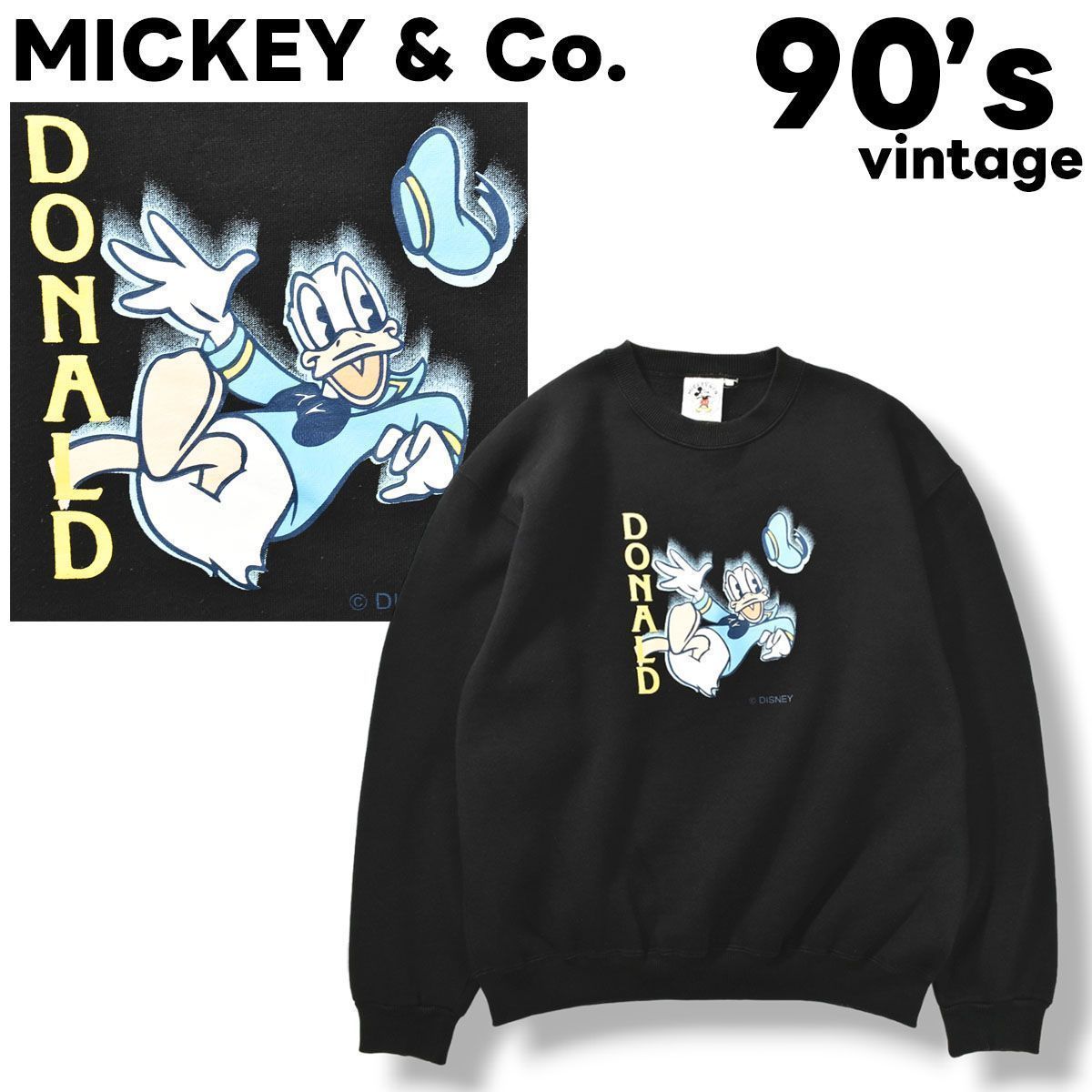 90sヴィンテージ MICKEY & Co. ドナルドダック プリント