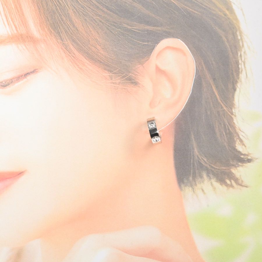 極美品】ティファニー ソリティア ダイヤモンド ピアス 6879