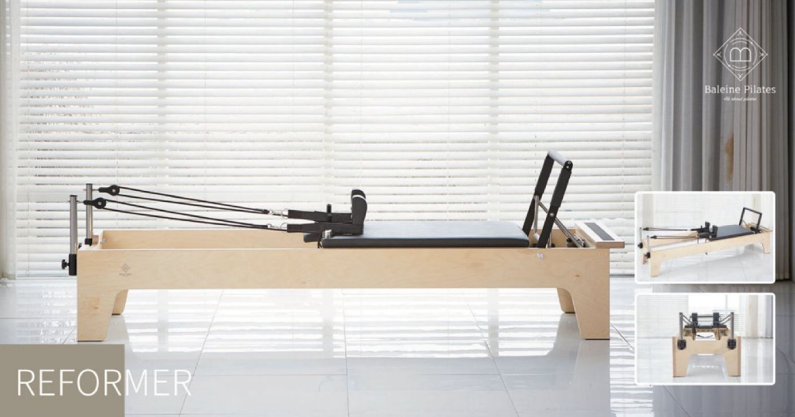 バレンピラティスリフォーマー / Baleine Pilates - Modern Wood Reformer