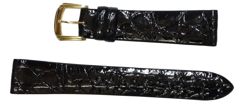 〔セイコー〕SEIKO 時計バンド 時計ベルト 18mm DA30 ワニサイド 黒 メンズ