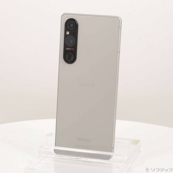 中古品〕 Xperia 1 V 256GB プラチナシルバー SO-51D docomo SIM