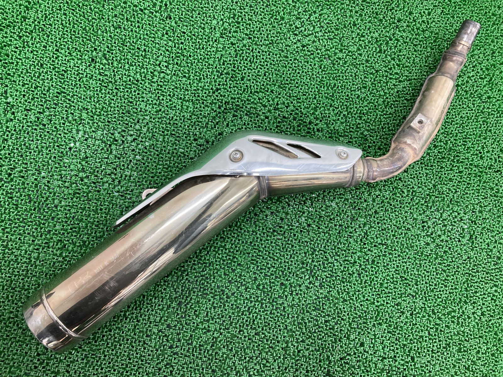 スーパーシェルパ サイレンサーマフラー K368 カワサキ 純正 中古 バイク 部品 KL250G コケキズ無し 品薄 希少品 車検 Genuine