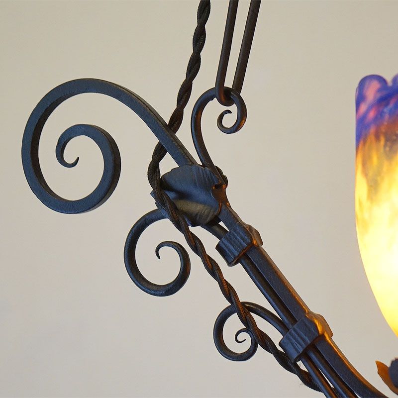 ヴィンテージ フランス製 ミューラー兄弟 1920年代 ペンダントライト 1