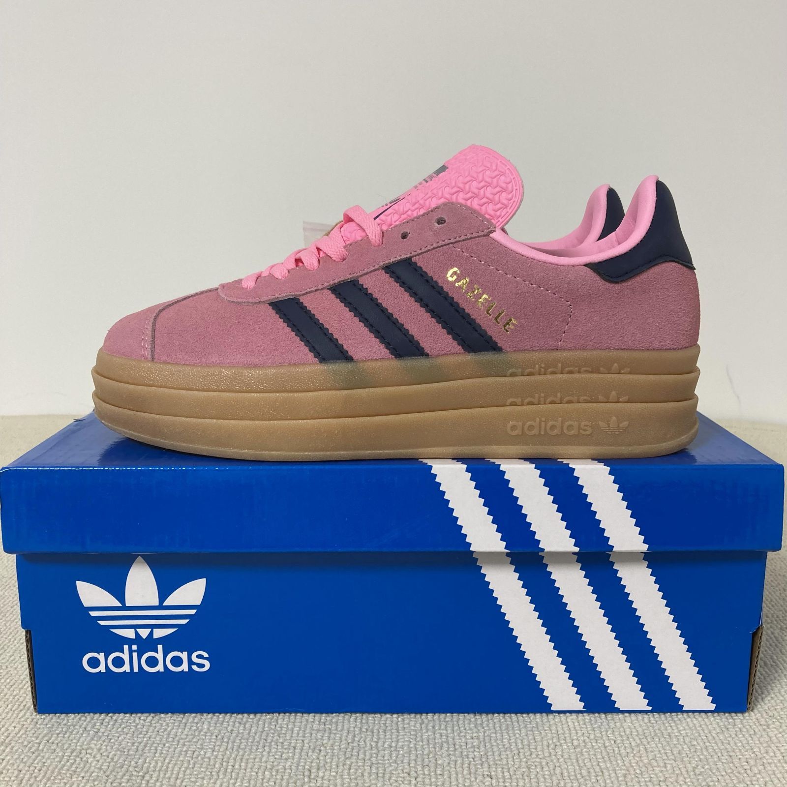 新品 ADIDAS ORIGINALS GAZELLE BOLD PINK