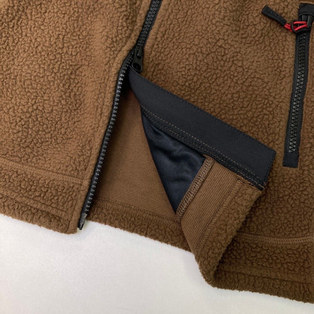 サイズ：L BRIEFING GOLF ブリーフィング ボア ジップベスト ブラウン