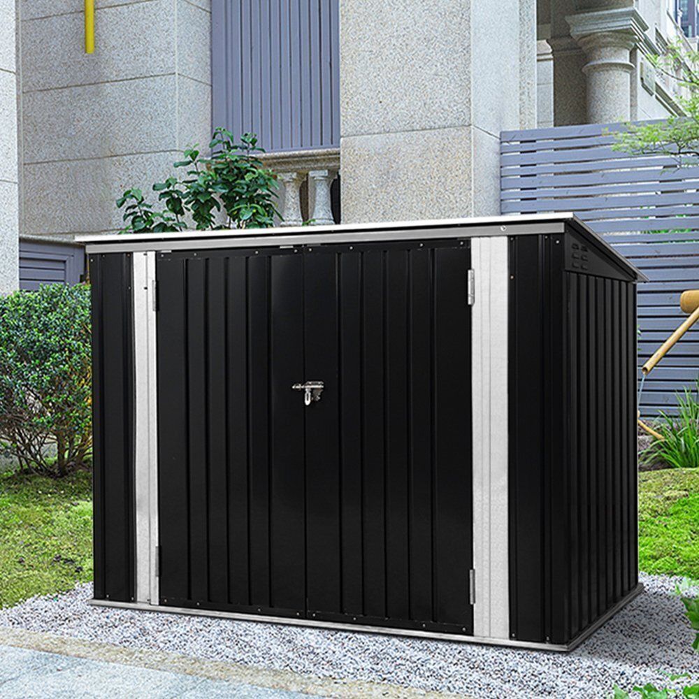 ゴミ箱 屋外収納庫 大容量 大型 屋外ごみ箱 屋外用ゴミ箱 ストッカー 外用 ゴミ箱 ゴミステーション ベランダ屋外収納ボックス ブラック