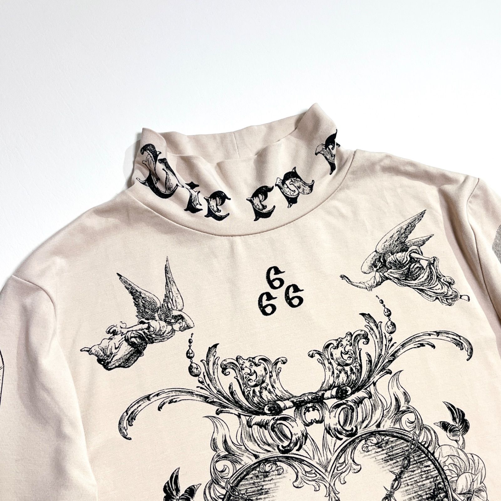 isxnot × Schelm Tattoo tops タトゥーシャツ ch40 Schelm isxnot タトゥートップス カットソー 長袖 タートルネック