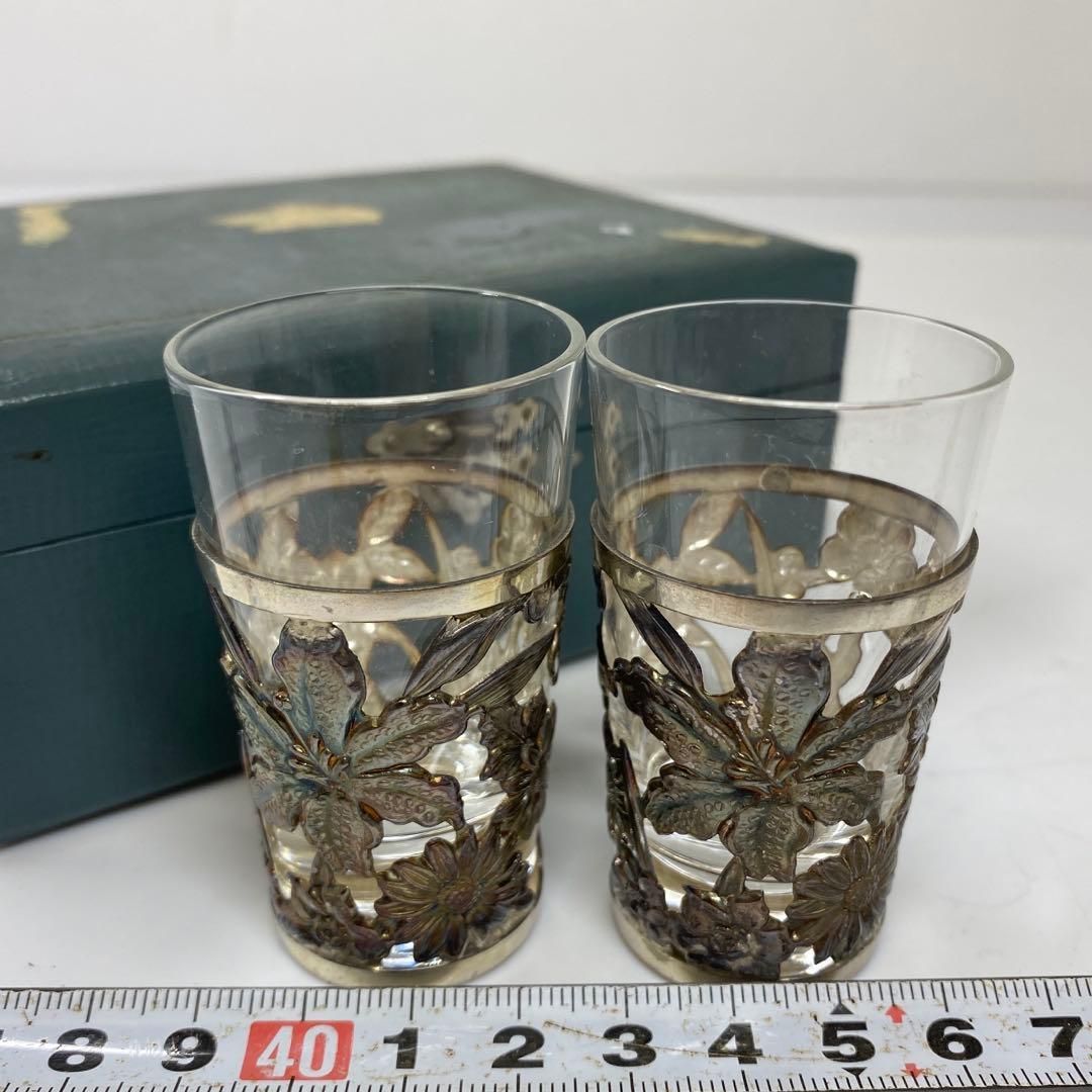 銀製刻印 銀巻盃 2客 トヒチ 東さ6-0929 2F