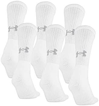 Under Armour Training Cotton Crew Socks 6-Pair White 2 Shoe Size: Mens 8-12 Womens 9-12
