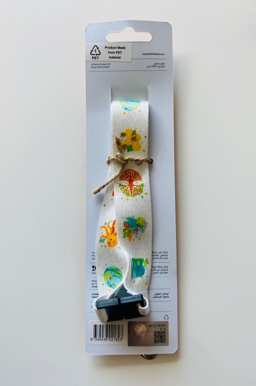 【希少品】未使用品万博ストラップ非売品２本セット ドバイ万博 公式グッズ ネックストラップ 白 青 ドバイEXPO2020