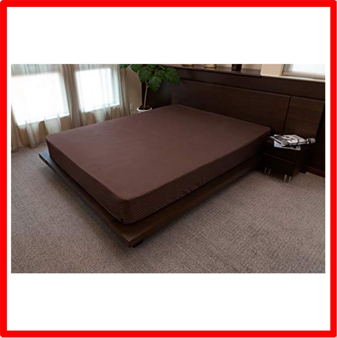 【匿名配送】ブラウン_200×200×30ｃｍ ホームソフト(Homesoft) ボックスシーツ ブラウン 200×200×30ｃｍ レジーナ HS45550-