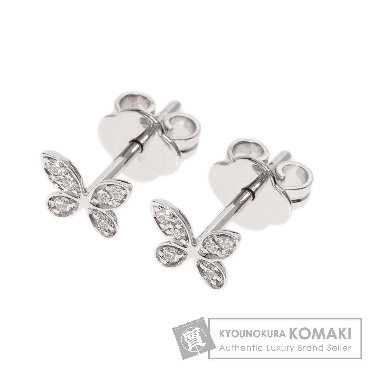 GRAFF グラフ プティ スタッド パピヨン ダイヤモンド ピアス K18WG  