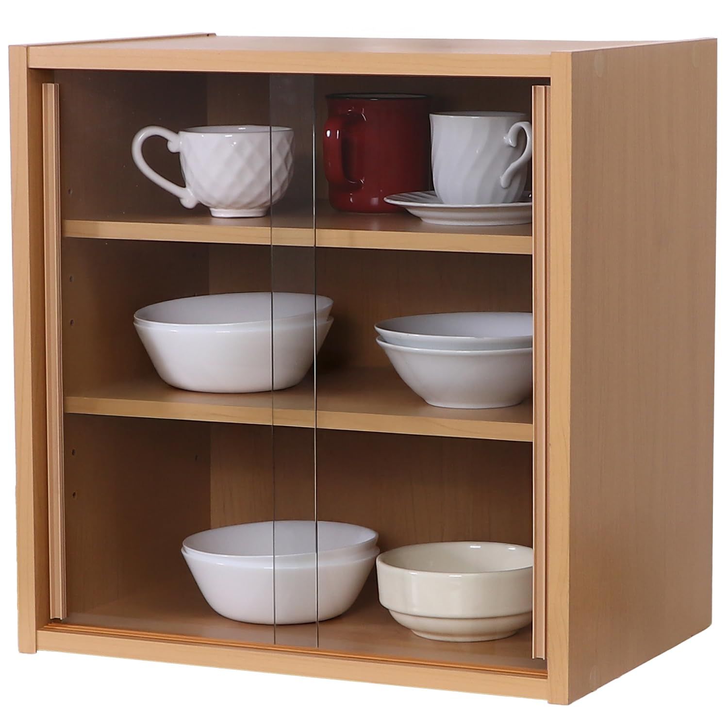 人気商品】不二貿易 食器棚 キッチン収納 幅43×奥行29×高さ44cm
