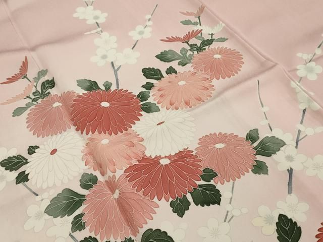平和屋着物□訪問着 友禅 枝花文 暈し染め 正絹 逸品 AAAU3741gw  
