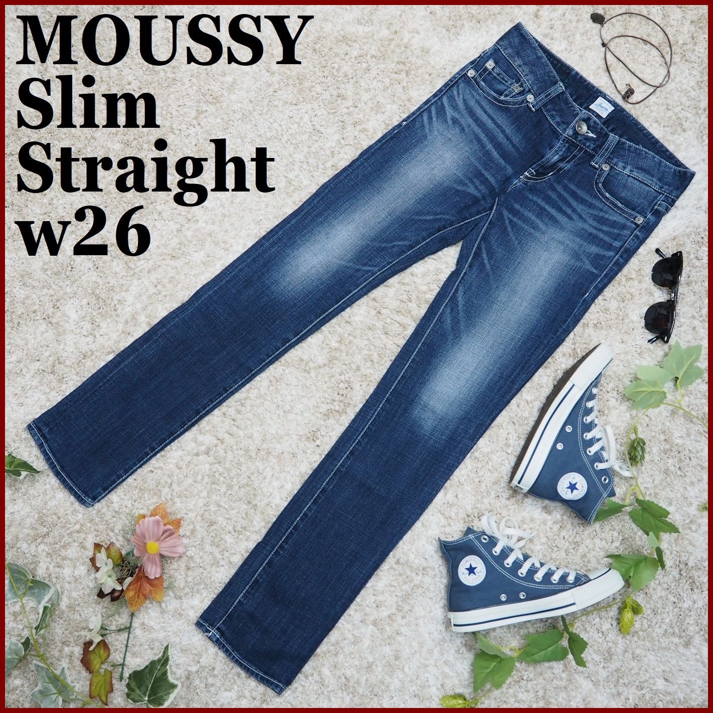 moussy デニム 白 - デニム