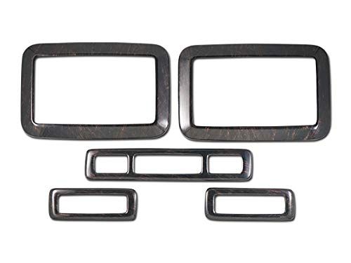 4型 5型 6型 200系 7型 リアエアコン用 レジアスエース インテリアパネル ハイエース 5点セット ダークプライム TRISTAR S 黒木目マホガニー調