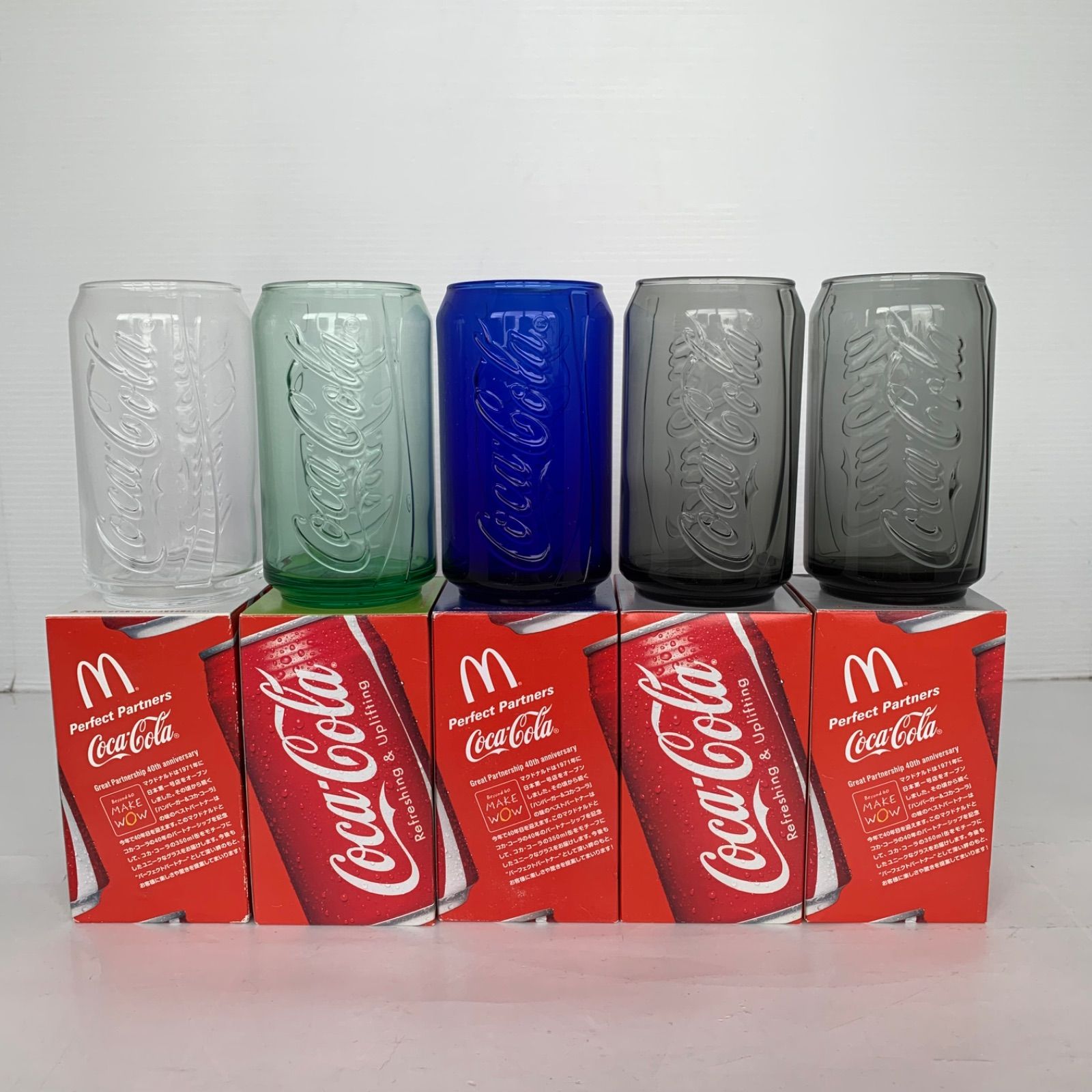 Coca Cola コカ・コーラ　グラス　マクドナルド　ノベルティ　7個セット　レトロ　記念品　未使用　アンティーク