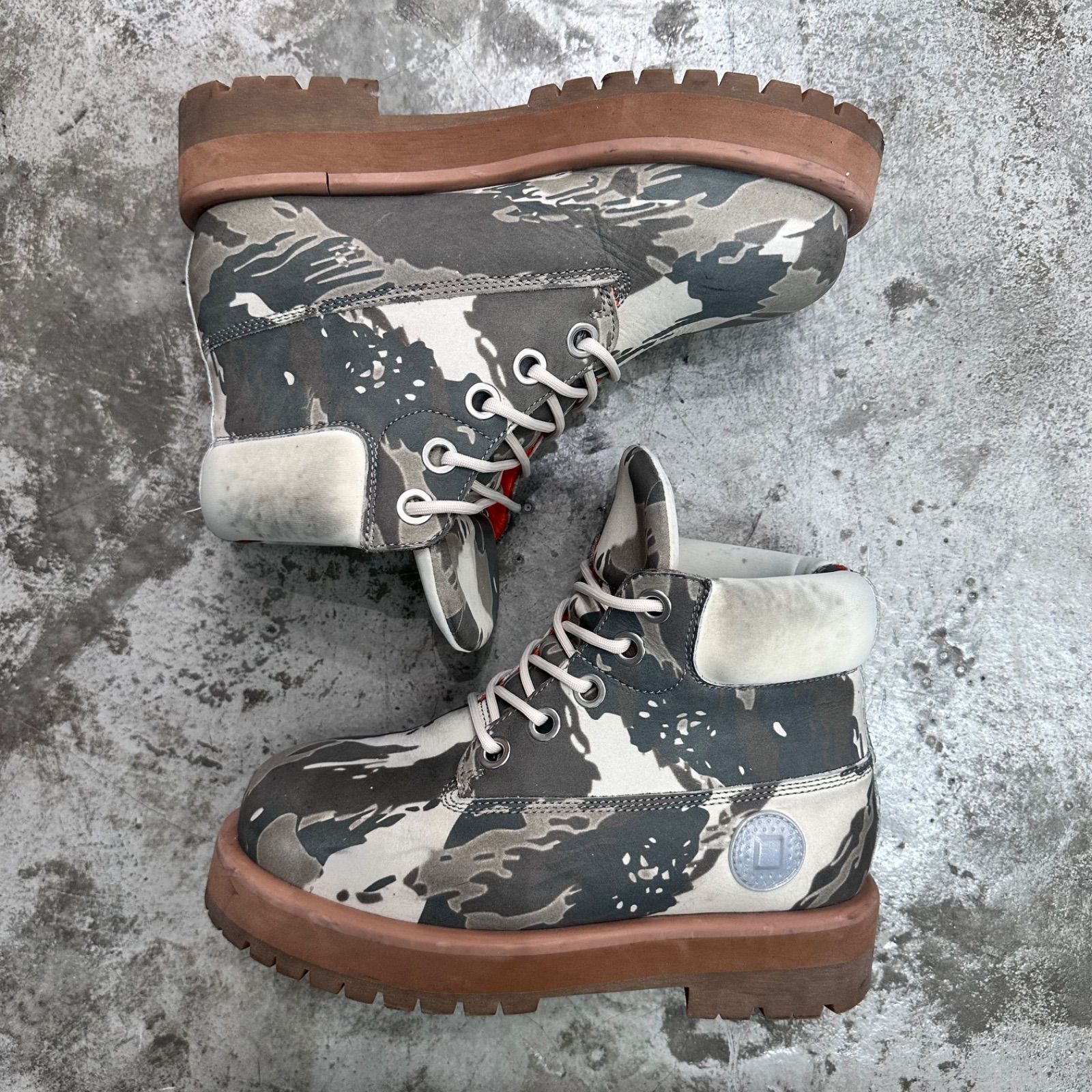 参考上代97900円 PDF 25SS STRADA CAMO レザー ネオプレン ブーツ