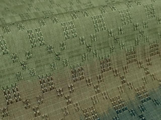 平和屋本店□超希少 日本工芸会正会員 秋山眞和 綾の手紬 訪問着 手織