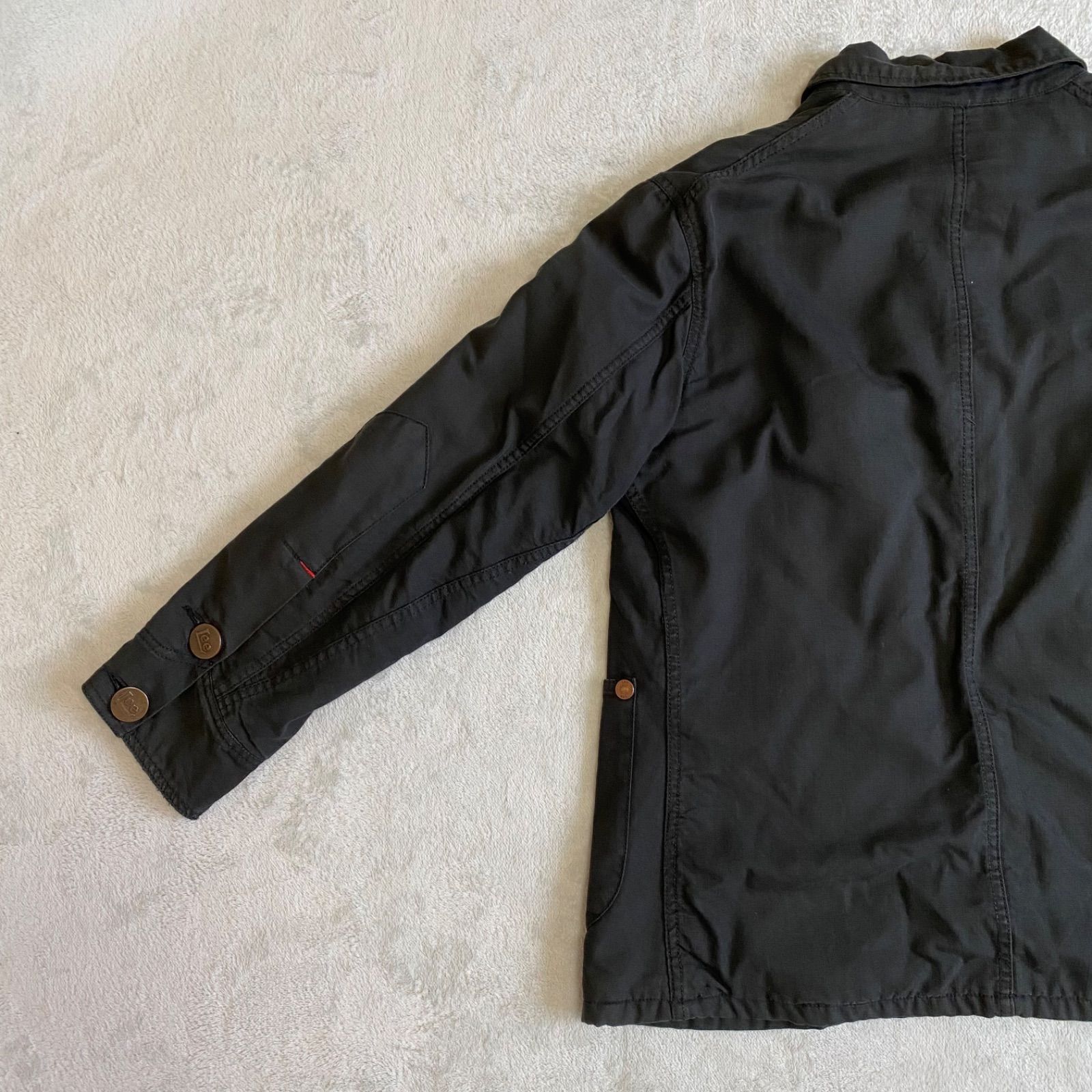 LEE】リー 裏地付き カバーオール ブラック ウエスタン柄 馬柄 闘牛