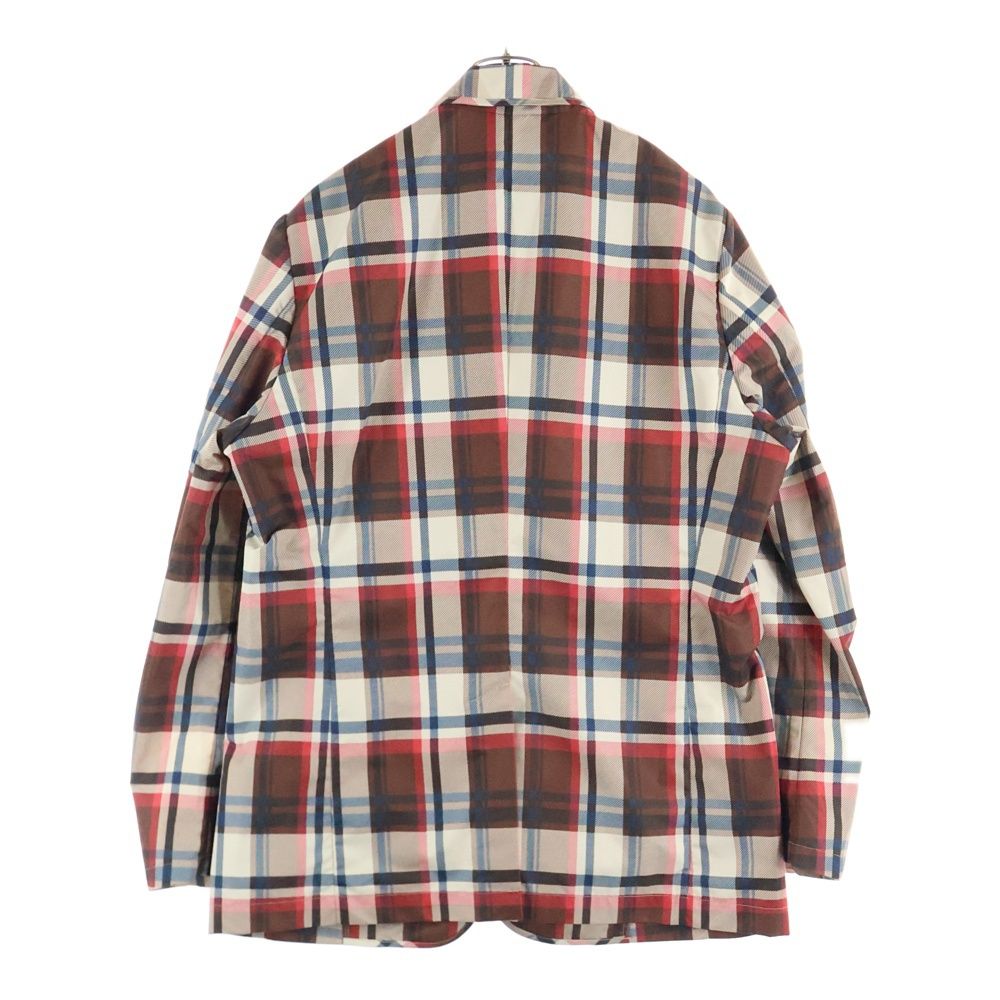 A BATHING APE アベイシングエイプ 00s ラブジェネチェック ポリエステル 3Bテーラードジャケット レッド