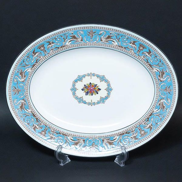 ウェッジウッド　フロレンティーン　ターコイズ　オーバルプラター　36cmプレート ウェッジウッド フロレンティーン ターコイズ オーバルプラター 36cm