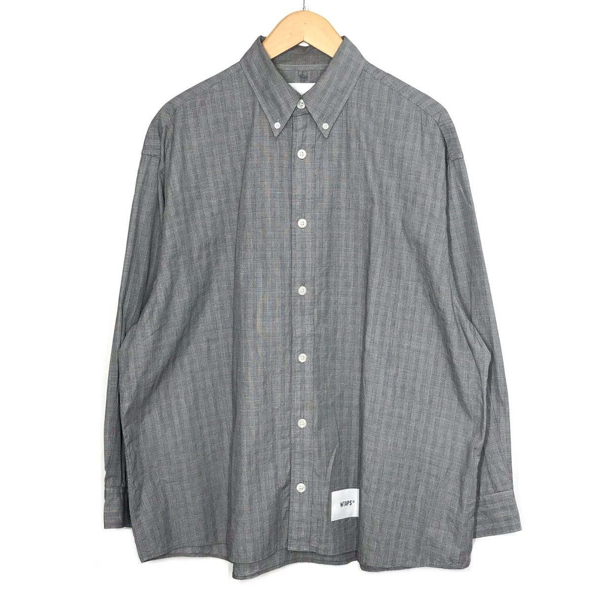 倉吉店 W TAPS | ダブルタップス 長袖シャツ BD 02 | LS | COTTON. BROADCLOTH. TEXTILE. PROTECT 232GWDT-SHM02 グレー サイズ 2 104